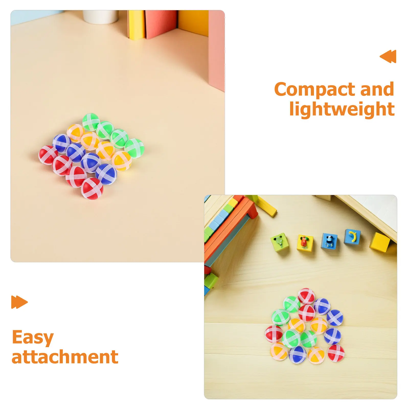 32Pcs Children Sticky Balls Hook Loop Sticky Replacement for Dart Board Small Plastic Balls Colorful Interactive Party Favors