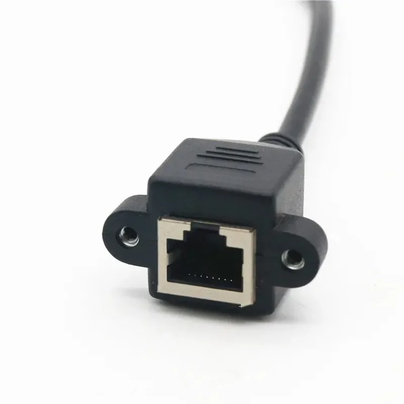 8P8C FTP STP UTP RJ45 Kabel męski do żeńskiego 100M/1000M Prędkość Cat5 Cat6e Śruba do montażu panelowego Przedłużacz sieci Ethernet LAN