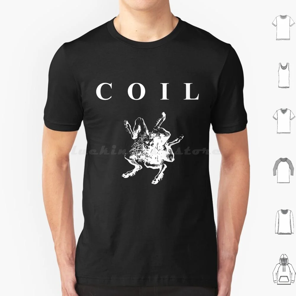 Coil T Shirt 6xl Cotton Cool Tee Coil Industrial Music Occult Sigil Dark Goth Weird Art Black Cult Cult Band