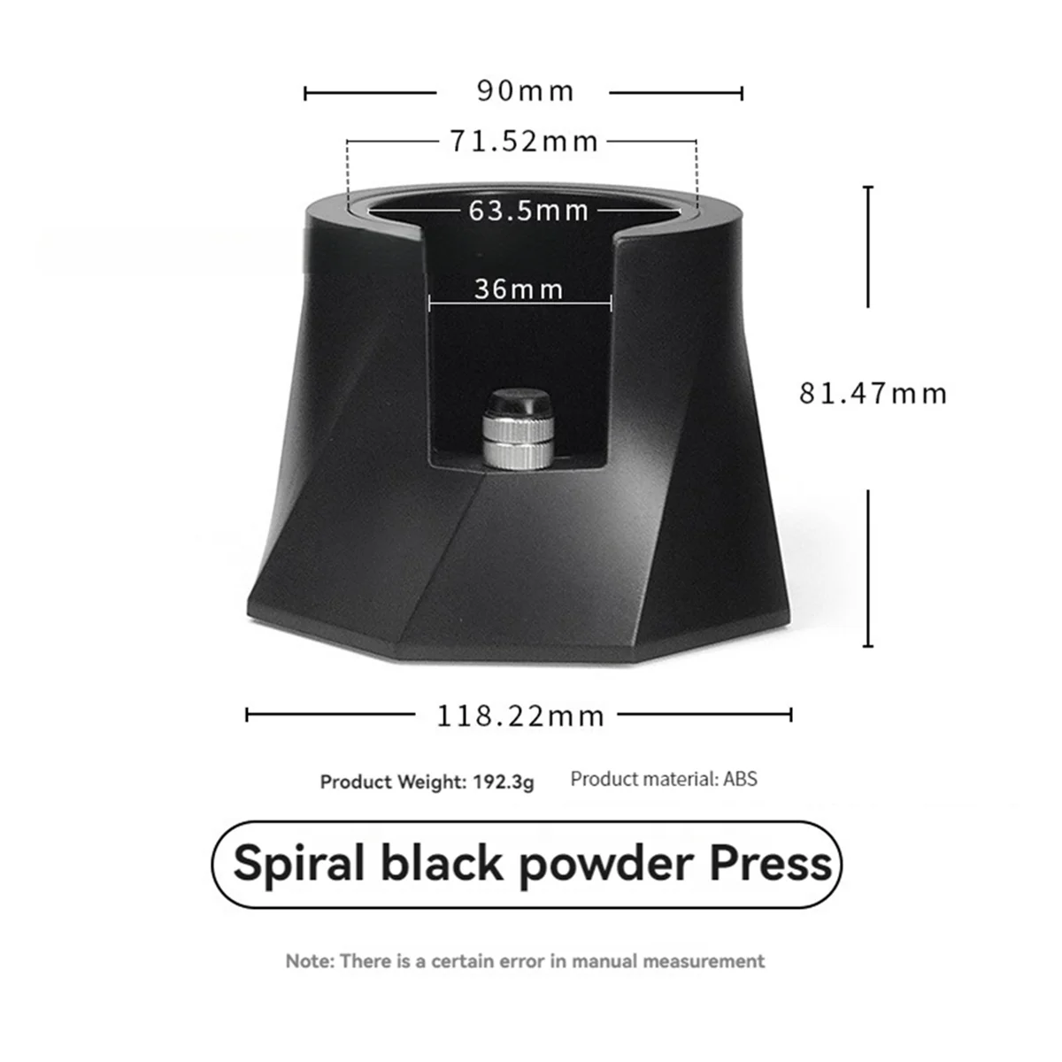 حامل العبث A44TCoffee لمقبض 51/53/58 مم منظم الارتفاع قابل للتعديل مع قاعدة غير قابلة للانزلاق لمطعم مقهى المقهى