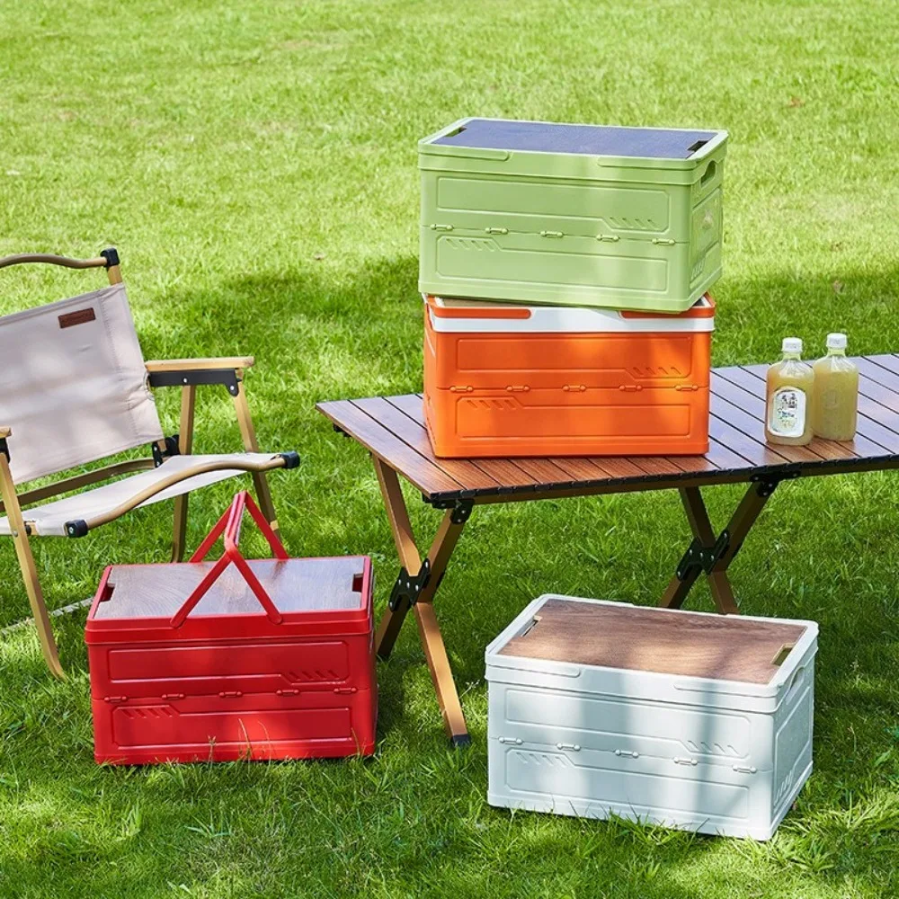 Outdoor Picnic Camping Portable Basket Storage Box Portable Plastic Creative Foldable Portable Storage Box Snack Storage Box