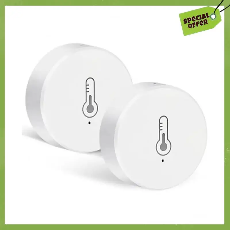 Sensor de temperatura inteligente Leading-Edge-Tuya Zigbee, Sensor de humedad que funciona con Alexa, Google Home, Control por aplicación Smart Life, 2 uds.