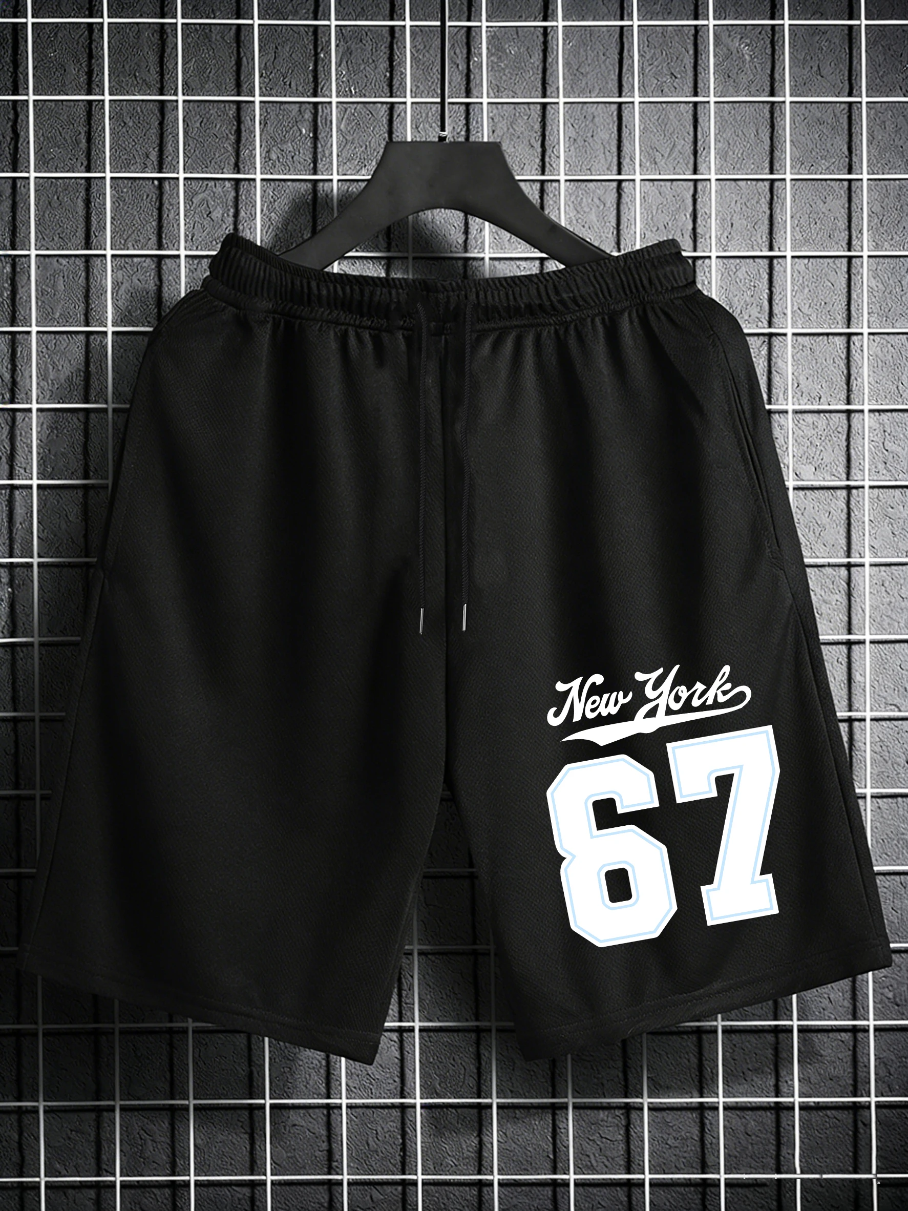 

Мужские шорты с принтом New York Number 67, эластичная модная спортивная одежда, удобная одежда с широкими штанинами, летние спортивные брюки с карманами