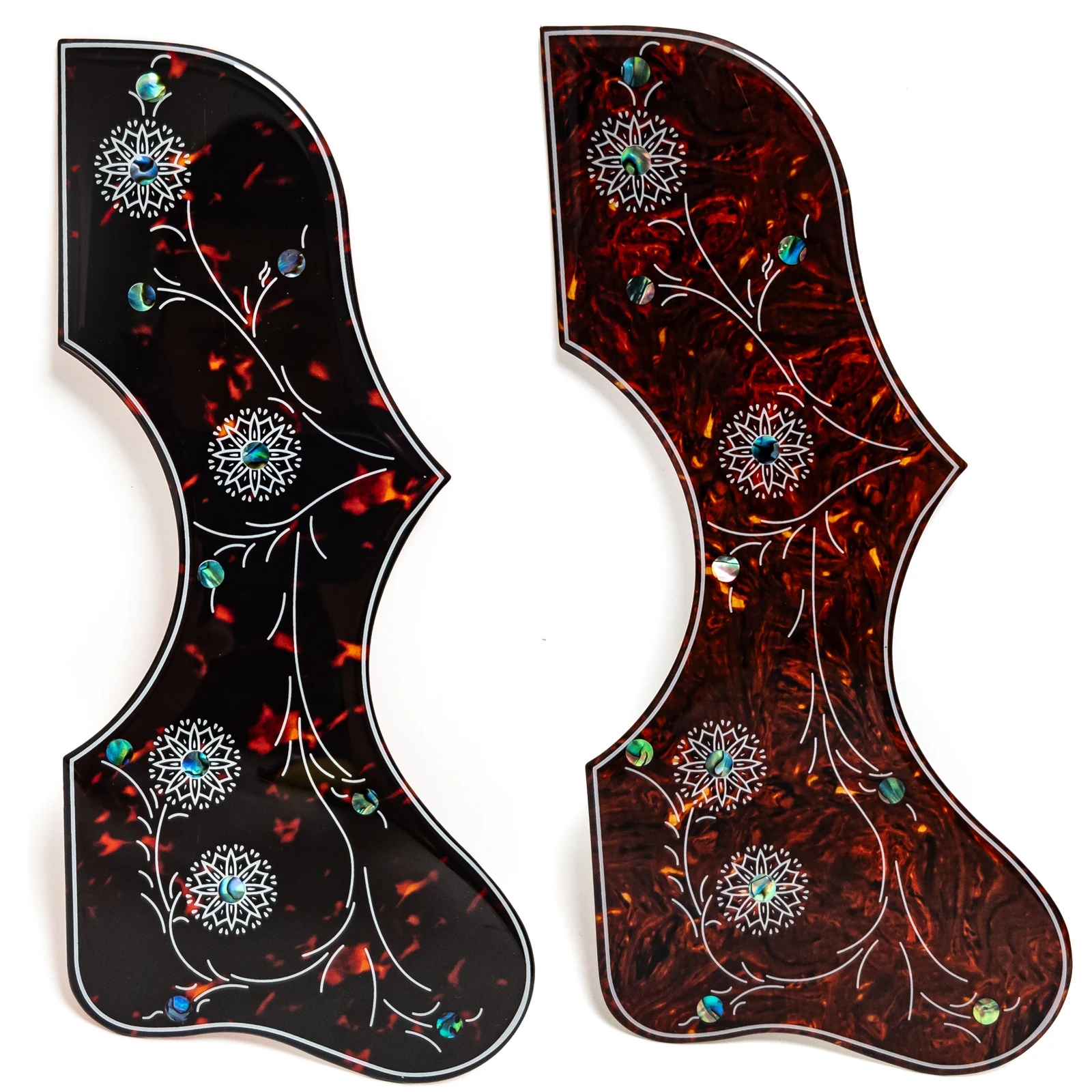 

J200 SJ200 Acoustic Guitar Pickguard, 2.0mm Thickness with Real Shell Inlay, Scratch Plate for 40/41 Inch Guitar