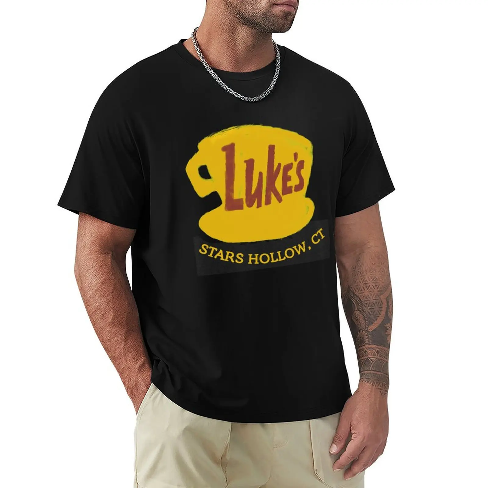 

luke's cafe T-Shirt oversized Funny t-shirts designer t shirt men