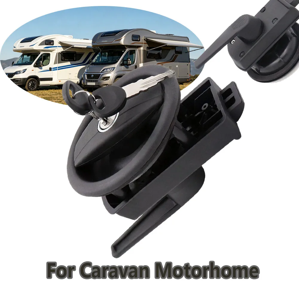 

1pc Zinc Alloy Circular RV Door Lock For Caravan Motorhome Complete Door Lock C/W Barrel Right Hand RV Parts & Accessories