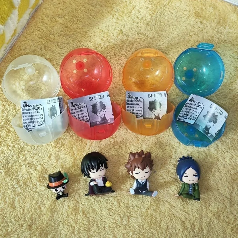 

Anime Gachapon Katekyo Hitman Reborn Figure Blind Box Toys Sleepy Version Shoulder To Shoulder Model Collection Ornaments Gifts