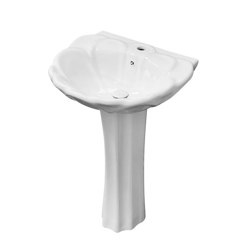 Retro column basin floor-to-ceiling hand washing bathroom balcony small apartment ceramics