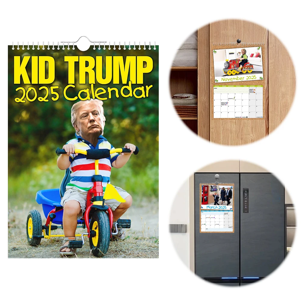 Kid Trump 2025 Calendar 12 Month Wall Calendar Hanging Wall Calendar Wall Calendar for Home Or Office for Organizing & Planning