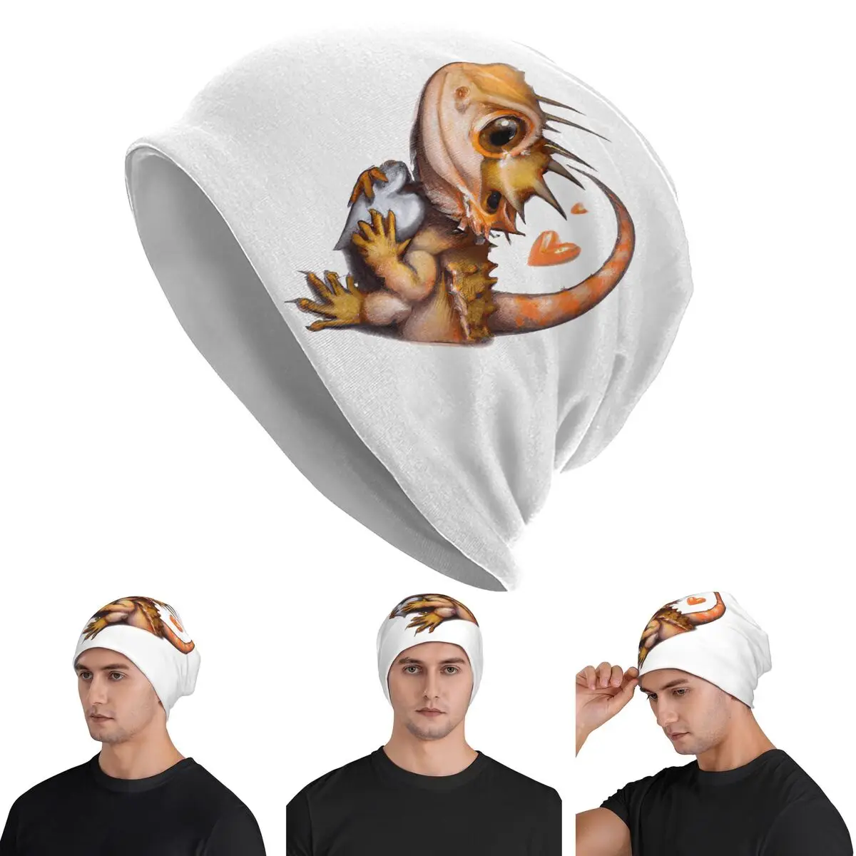 

Детские шапки Bearded Dragon Loves Me Skullies, теплые осенне-зимние уличные шапки, вязаные шапки для мужчин, женщин и взрослых