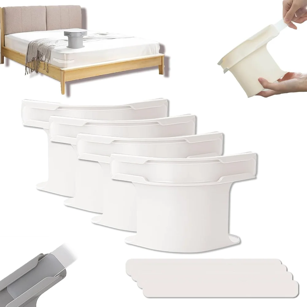 Bed Sheet Holder with Lock Strips Heavy Duty Corner Fastener Keep Sheets Firm Tight  Straps Fit Any Easy Installation No Loose