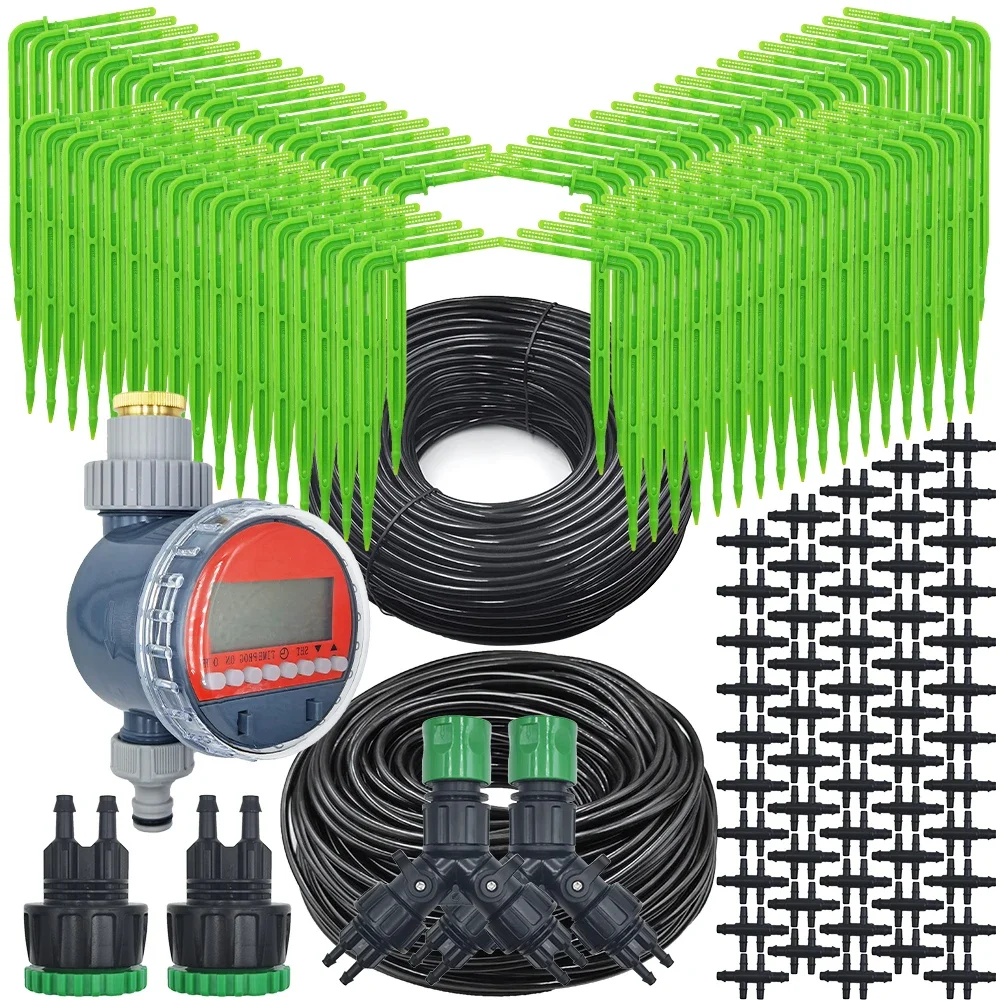 

Автоматический комплект системы капельного орошения сада, излучатель шланга от 4/7 мм до 3/5 мм для растений бонсай в горшке, домашняя теплица