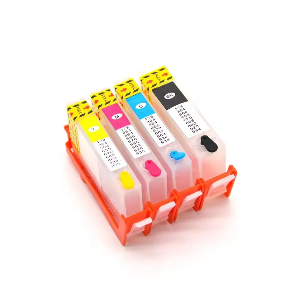 

4Color for HP670 Refill Ink Cartridge with ARC Chip for HP DeskJet Ink Advantage 3525 4615 4625 5525 6525 Printer