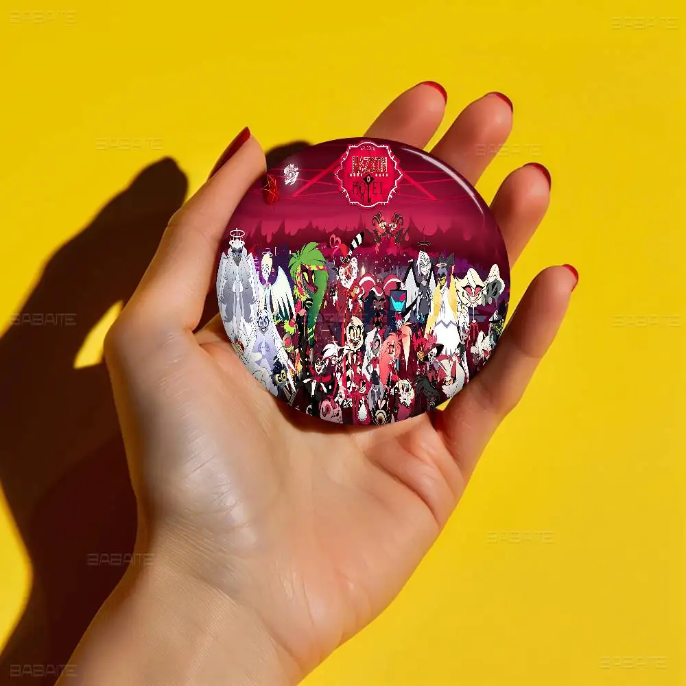 HazbinS H-Hotels أنيمي 58 مللي متر لطيف سلسلة دبابيس مضحك شارة مثيرة للاهتمام الكرتون الحيوانات دبابيس ظهره الملابس هدية الإكسسوار