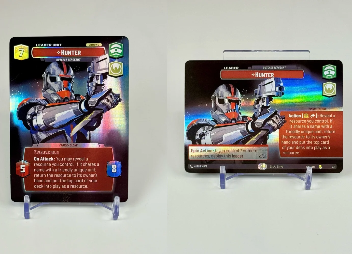 SW Star Wars Unlimited Costom Print Showcase Двусторонние фольги Карты LANDO CARLRISSIAN HUNTER IDEN VERSIO JYN ERSO KYLO REN