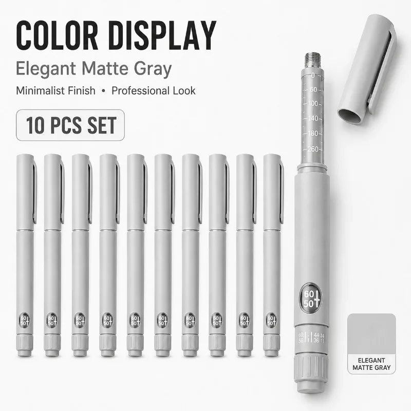 10/5PCS Rotary Push Disposable Sterile Insulin Injection Pens Adjustable Growth Hormone Dosage 60U Magic Beauty Injection Pen