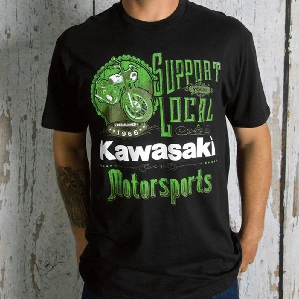 

Kawasaki Support T-Shirt Newest Outdoor Cycling Summer Classic Tee Adults Loose Exercise Off-road Motorcycle Jersey 2025 Simple