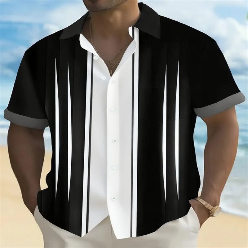 

New Hawaiian Men's Short Sleeve Shirt Spring Summer Fashion Casual Street Beach Print Button Shirt Fast Shipping