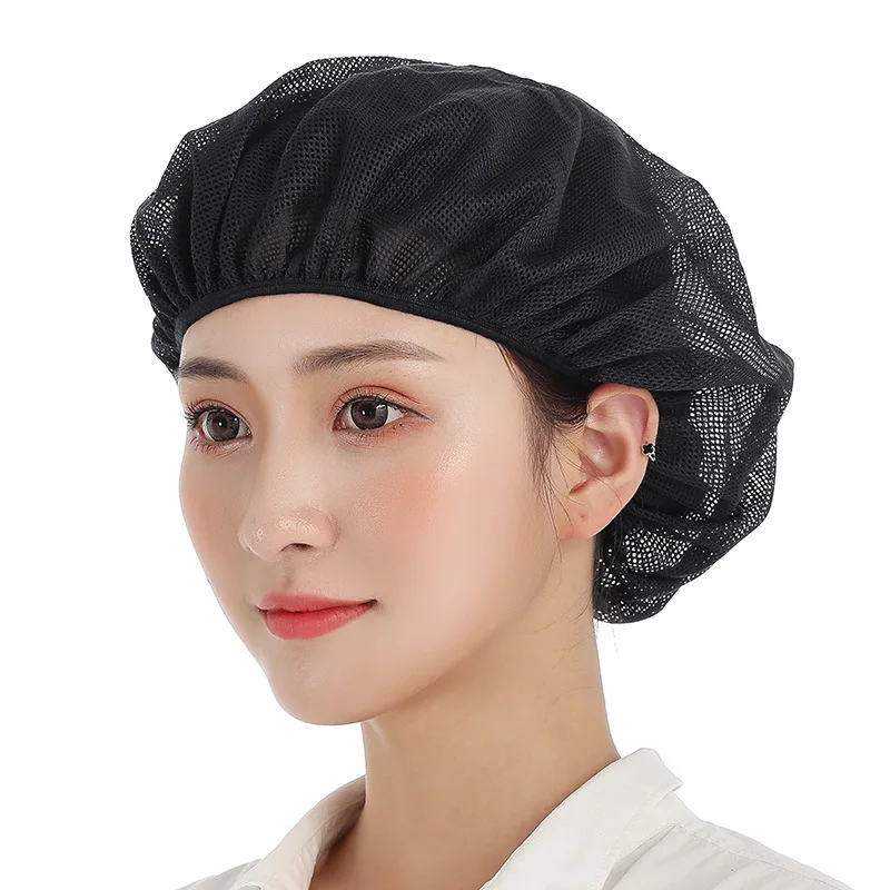 Chapeau de Chef jetable, filet à cheveux en maille, cuisine, Service alimentaire, couverture respirante pour cheveux blancs et noirs