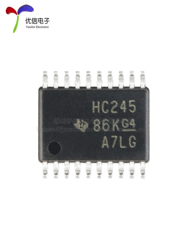 10Pcs/Original genuine SN74HC245PWR TSSOP-20 tri state output eight bus transceiver chip