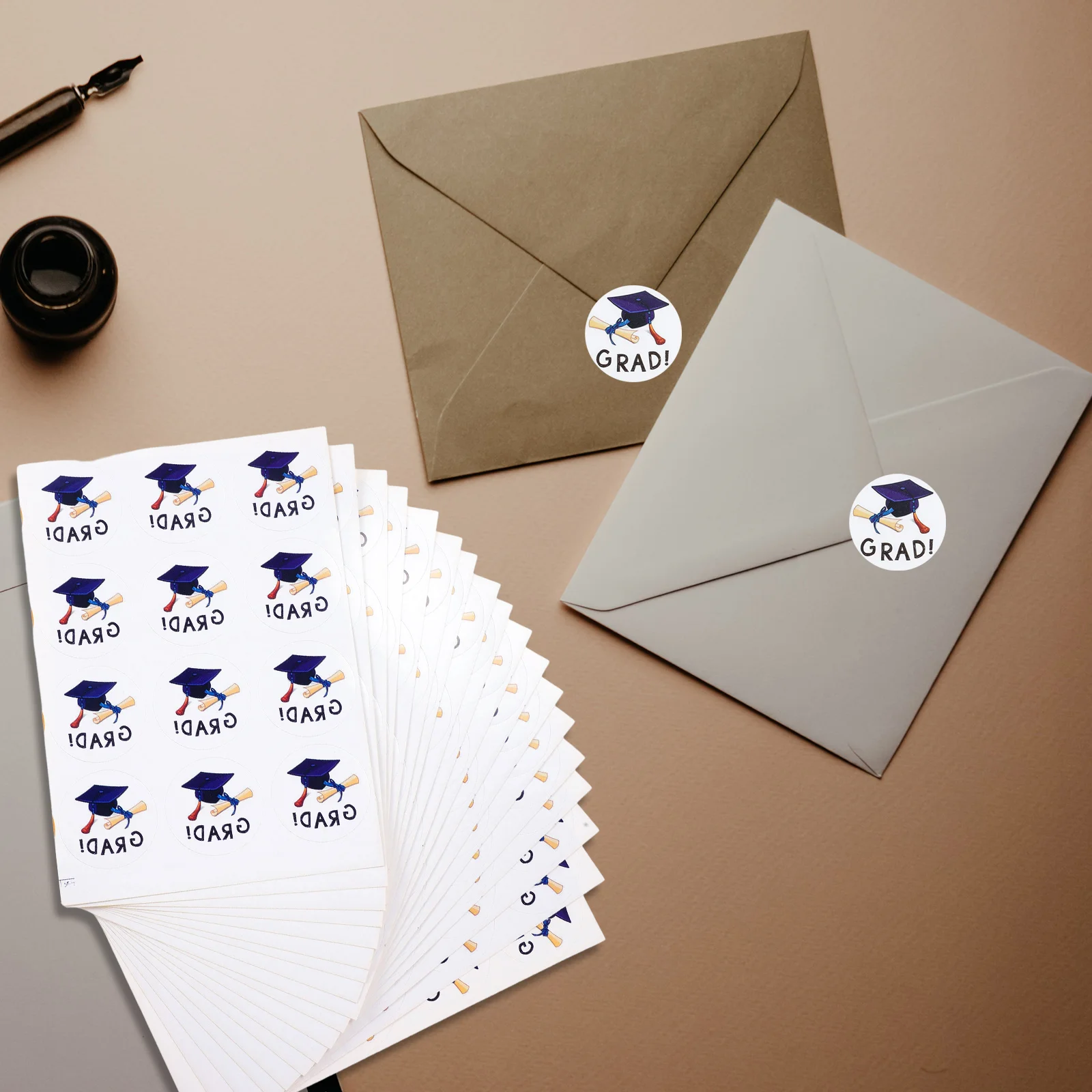 

20 Sheets Graduation Envelope Seal Candy Box Sealing Decals Baking Scrapbook Stickers College Graduation Party Favors Class Of