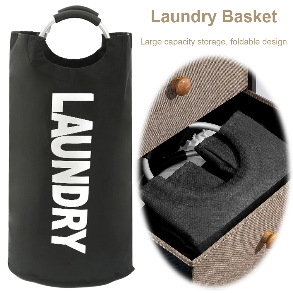 

82L Dirty Clothes Basket Large Capacity Foldable Laundry Basket Clothes Bin with Handle Multifunction for Laundry Room Dorm