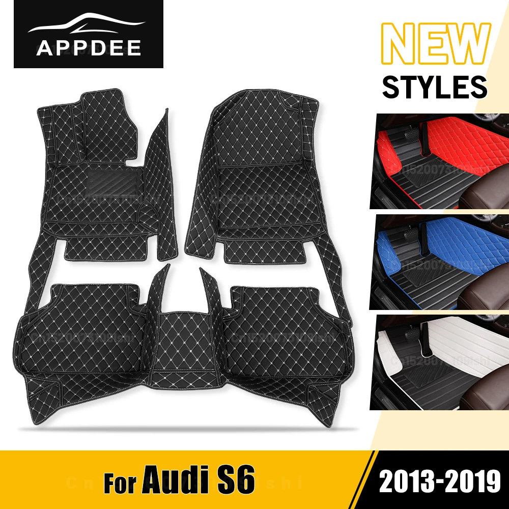 

Car Floor Mats For Audi S6 2013 2014 2015 2016 2017 2018 2019 Custom Auto Foot Pads Automobile Carpet Cover Interior Accessories