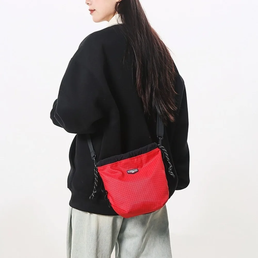 

Нейлоновая сумка-ведро на шнурке, большая вместительная легкая спортивная сумка через плечо, кошелек для монет, сумка для телефона, парусиновая сумка на плечо унисекс