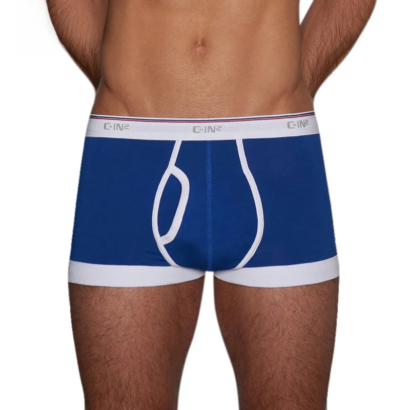 Cuecas Masculinas CIN2 de Cintura Baixa Sexy em Algodão Lycra, Finas e Confortáveis, Roupa Íntima Respirável