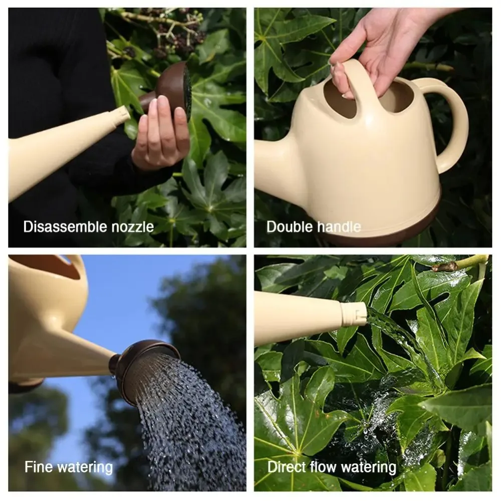 

Лейка большой емкости 4 л, длинная насадка, утолщенная лейка, съемная распылительная головка, удобная ручка, чайник с длинным носиком