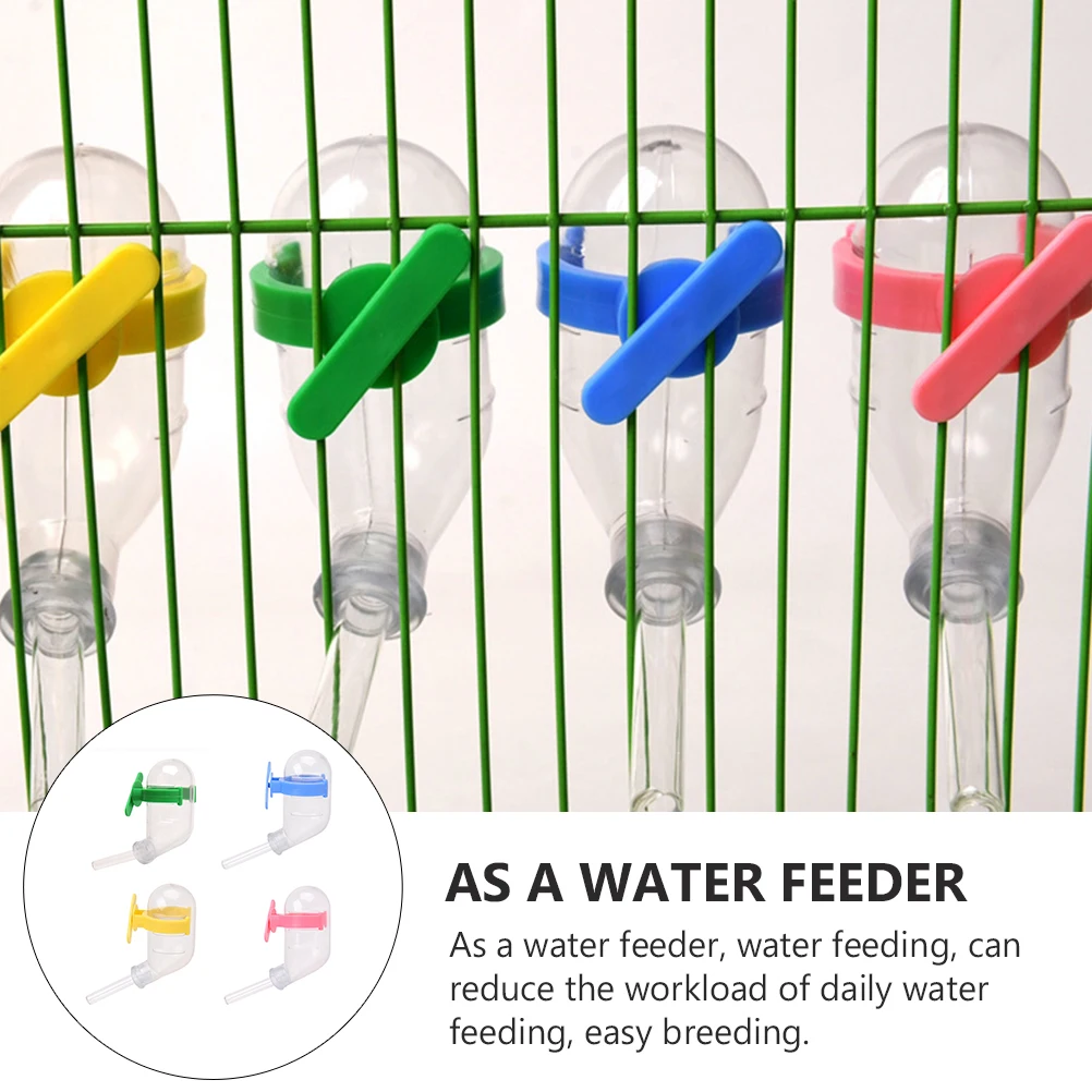 

4 Pcs Hamster Drinking Fountain Waterer Pet Feeder Rabbit Feeders Bowl Bowls Supplies