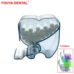 1 szt. W kształcie serca rolka bawełniana dentystyczna dozownik obrotowy bawełniane pudełko do przechowywania narzędzi dentystycznych laboratorium stomatologii kliniki