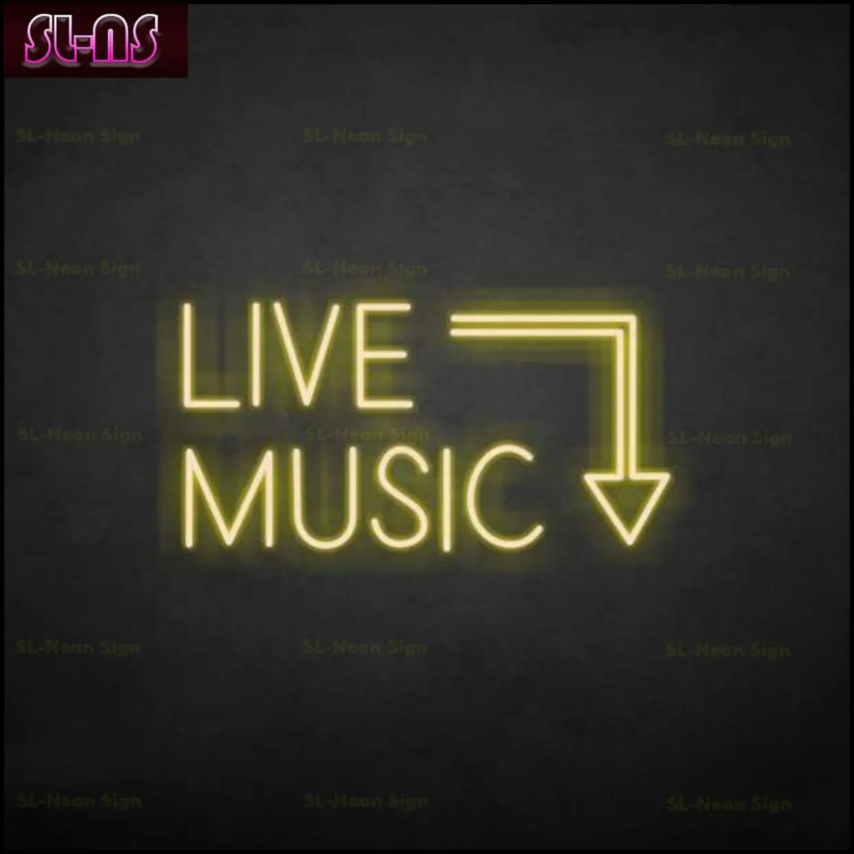 Música ao vivo personalizada LED Neon Sign, Luz do casamento, Bar Room, Quarto
