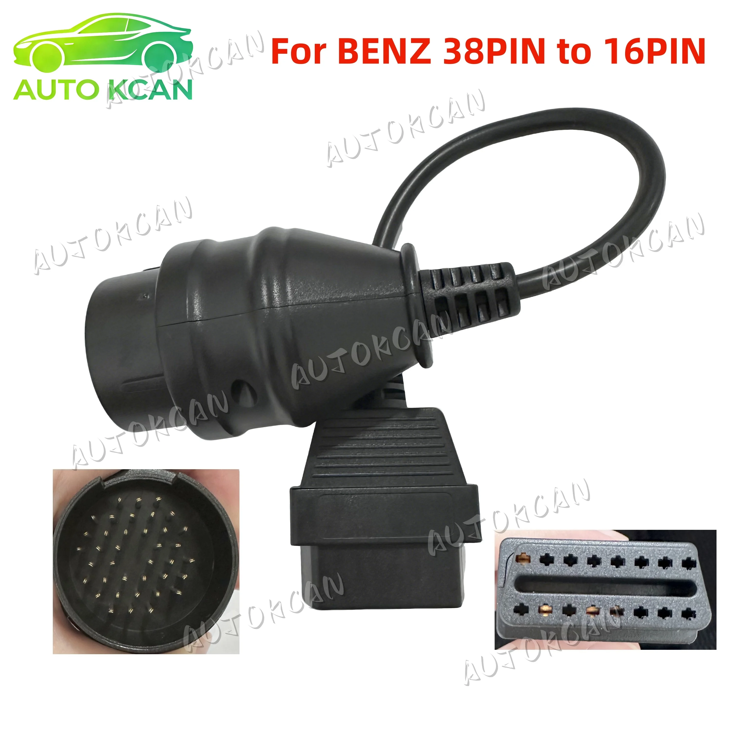 For Benz 38Pin to 16Pin Cable Female to Male OBDII Connector OBD Cable Adapter Diagnostic Cable