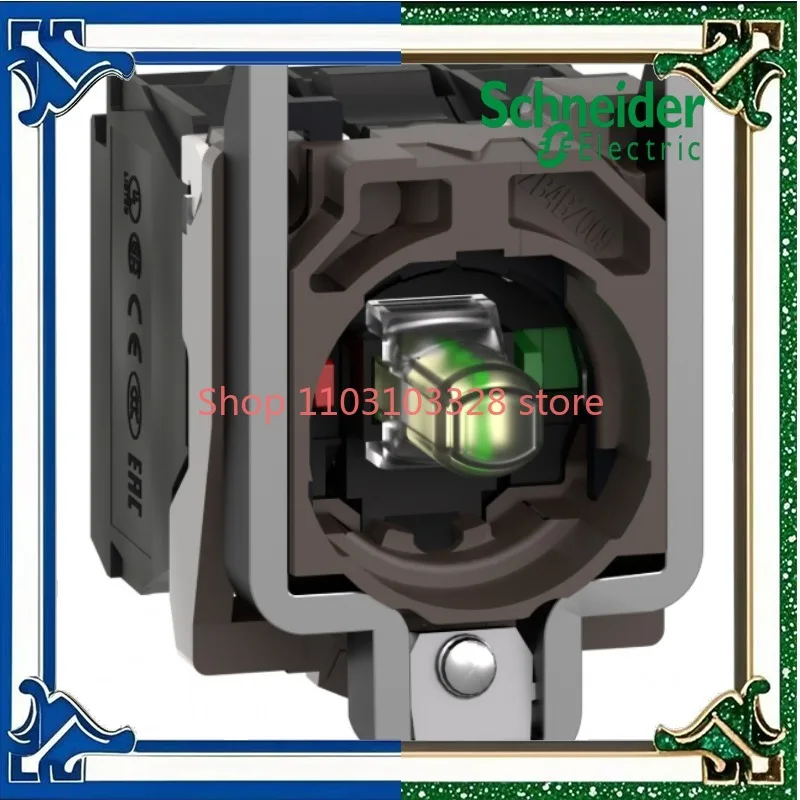 

ZB4BW0M15 Белая кнопка с подсветкой - со светодиодом 230-240 В 1НО+1НЗ База серии XB4 +Светодиодный модуль + контактный модуль 220 В переменного тока