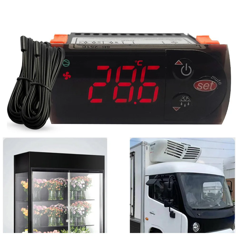 

230V AC 251C Thermostat Controller With Probes -50-90℃ For Refrigerator And Display Case Cooling/heating Electrical Accessories