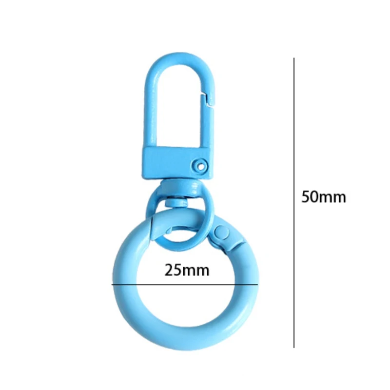 5pcs Metal Alloy Rotating Buckle Keyrings Key Chains 5cm Lobster Clasps Hooks Key Ring Keychain Accessories Jewelry Findings