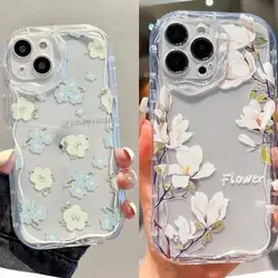 Clear Flower Case for Xiaomi Redmi Note 13 Pro 5G 13 4G 8 11 10 12 13 Pro Plus 12S Redmi 12 13C 12C 9A 9 10 A1 A2 Plus TPU Funda