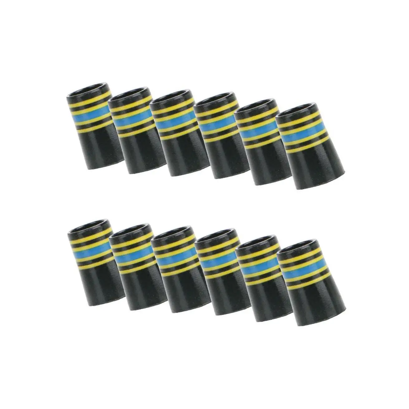 

12 шт. прочные железные наконечники для гольфа для железного клина с коническим наконечником, размер 0,370, торцевые заглушки, красный, белый, черный