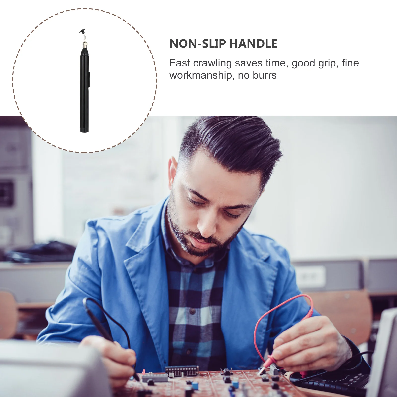 

1 pc Anti-Static Pickup Ic Extractor Professional Components Catcher Durable Chip Grabber Precision Prong Puller Non-Slip Grip