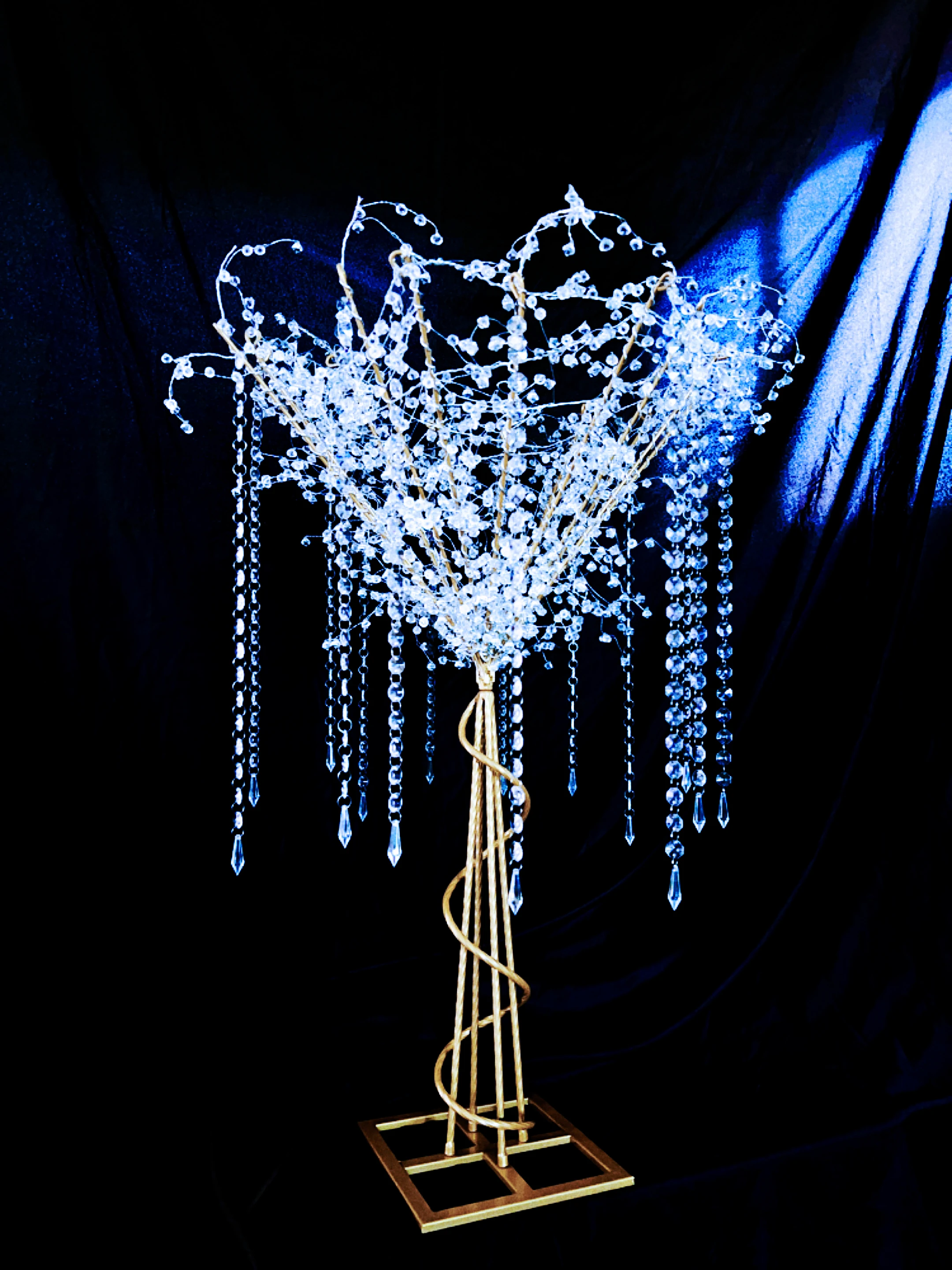 4PCS Romantic Crystal Tree  Wedding Table Centerpieces Decor Props Flower Arch Stage Party Welcome Walkway Road Lead Backdrops