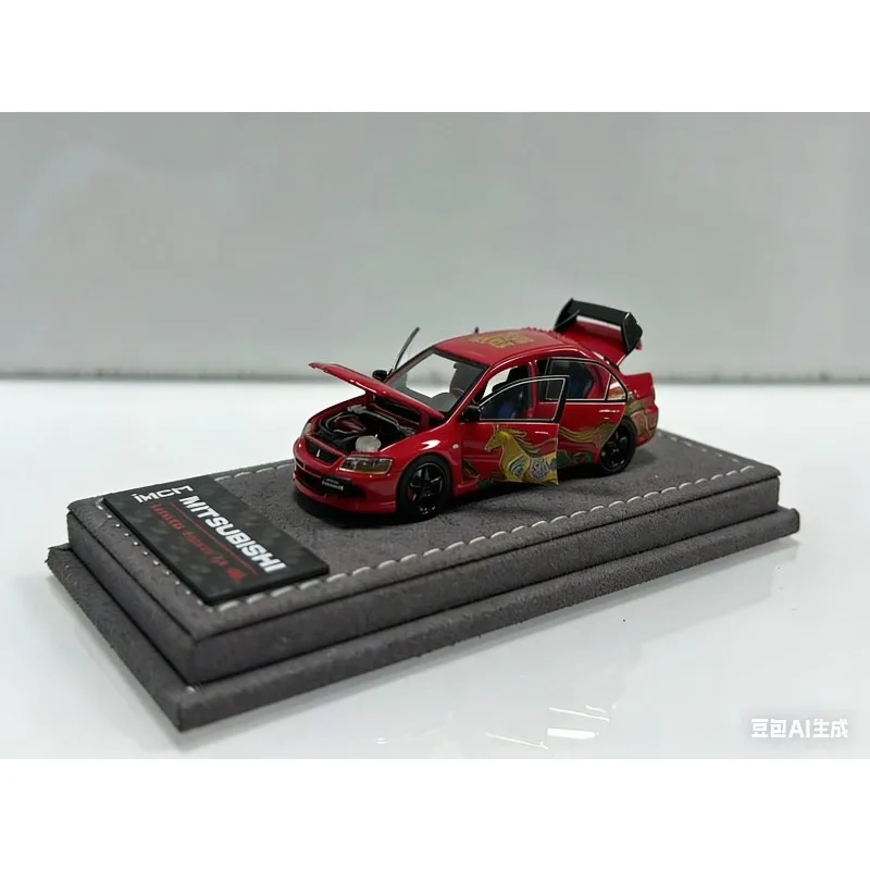 

Модель автомобиля IHCM 1:64 Mitsubishi Lancer Evolution IX GSR Year of the Horse, лимитированная серия, подарок на день рождения, украшение для рабочего стола