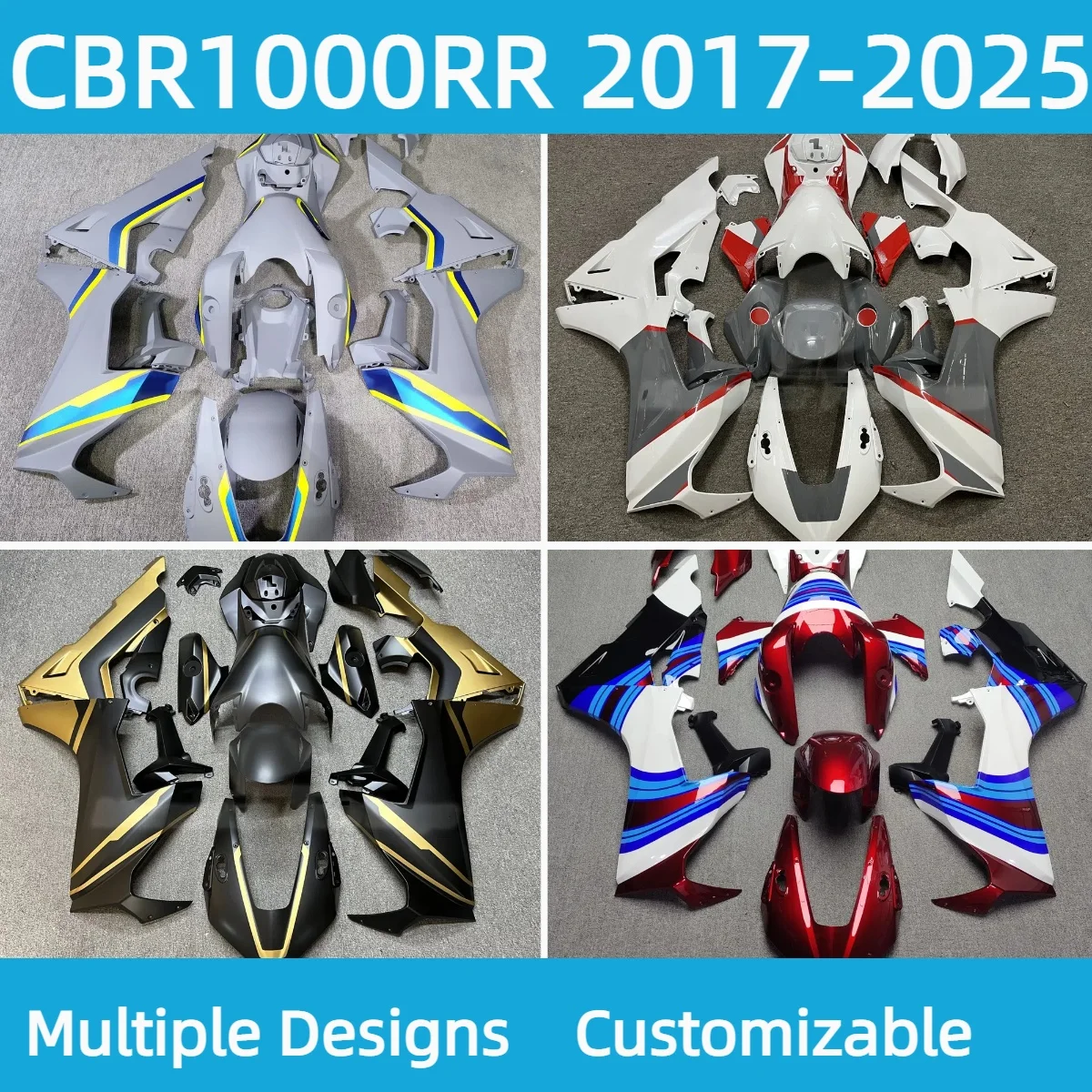 الهدايا المجمعة لهوندا CBR 1000RR 2017 2018 2019-2025 OEM نمط دراجة نارية الملحقات Fairings مجموعة CBR1000RR 17-25