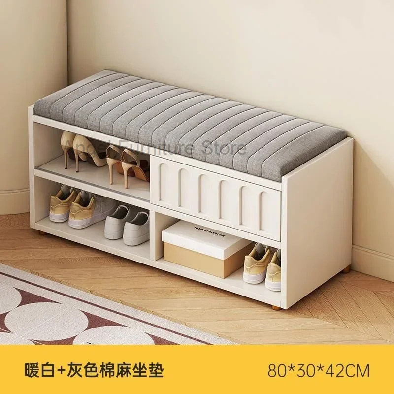 Modern Display Storage Design Shoe Cabinets Stool Wooden Large Size Entrance Hall Shoe Bench Space Saving Scarpiere Furniture