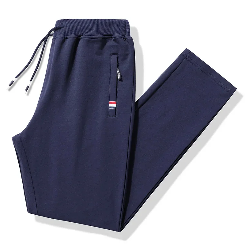 Pantalones de chándal informales para hombre, Pantalón de algodón elástico, talla grande 8XL, Color sólido, a la moda, HX486