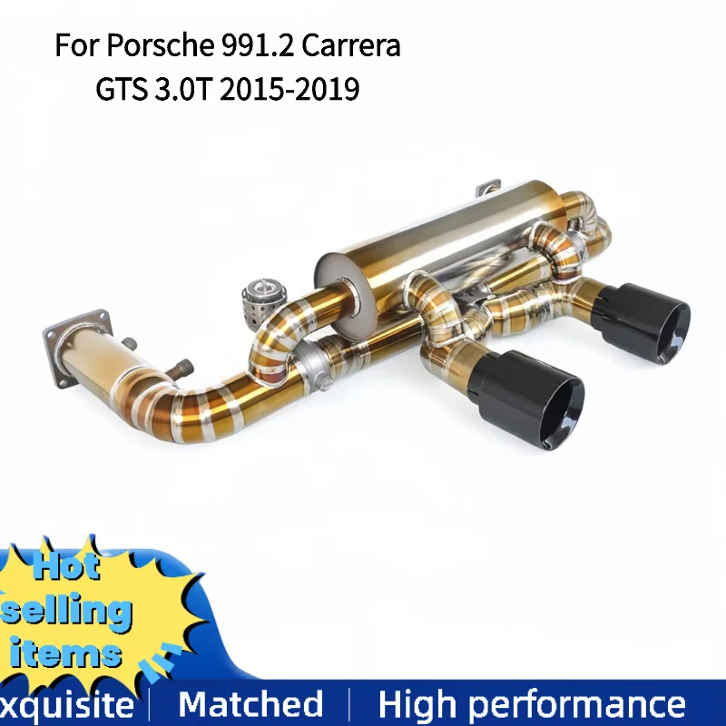 

Exhaust System Catback Exhaust Pipes for Porsche 991.2 Carrera GTS 3.0T 2015-2019 Titanium Muffler with Vacuum Valve