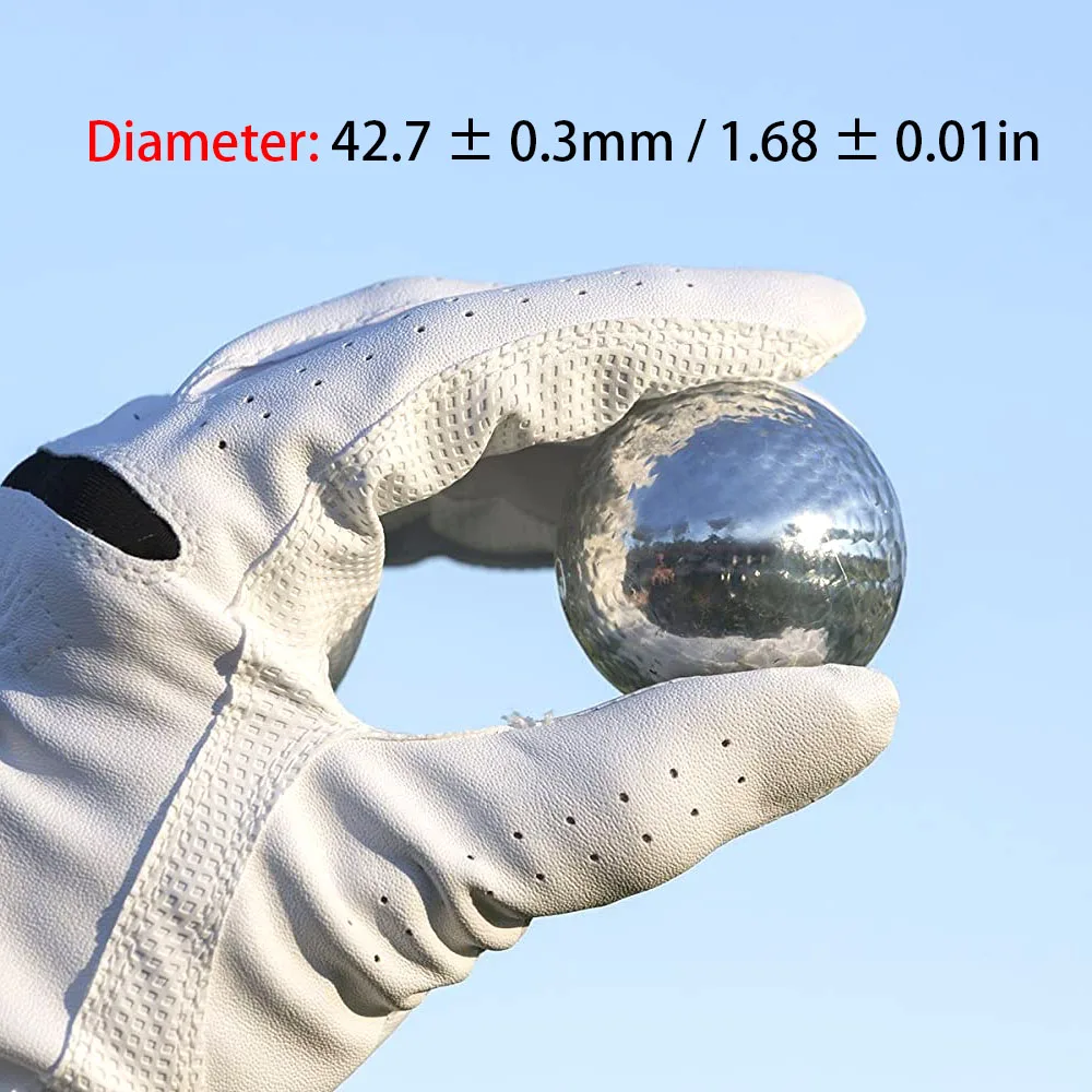 6Pcs Dia 42.7mm Metallic Plated Colored Golf Balls Fancy Match Opening Goal Best Gift Durable Construction For Sporting Events