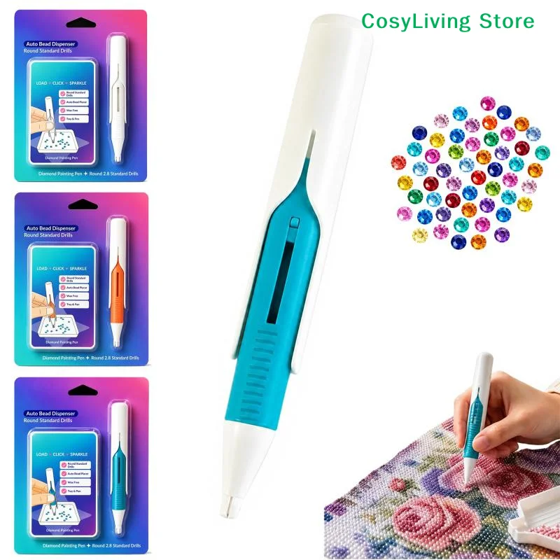 [CL]Diamond Art Automatic Bead Dispenser Pen, Suitable For 2.8mm Round , Durable, Wax-Free And Ergonomically Designed[CL]