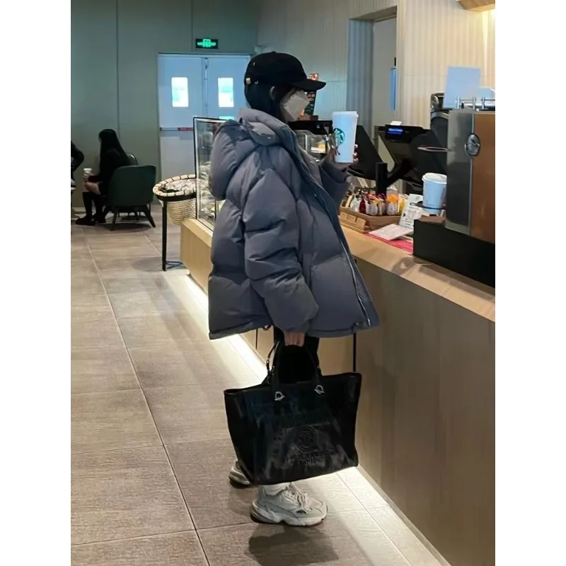 Men's Women's Cotton Coats Autumn Winter Trendy Brand Loose Fit Workwear Thickened Down Cotton Jackets Cargo Parka Mujer