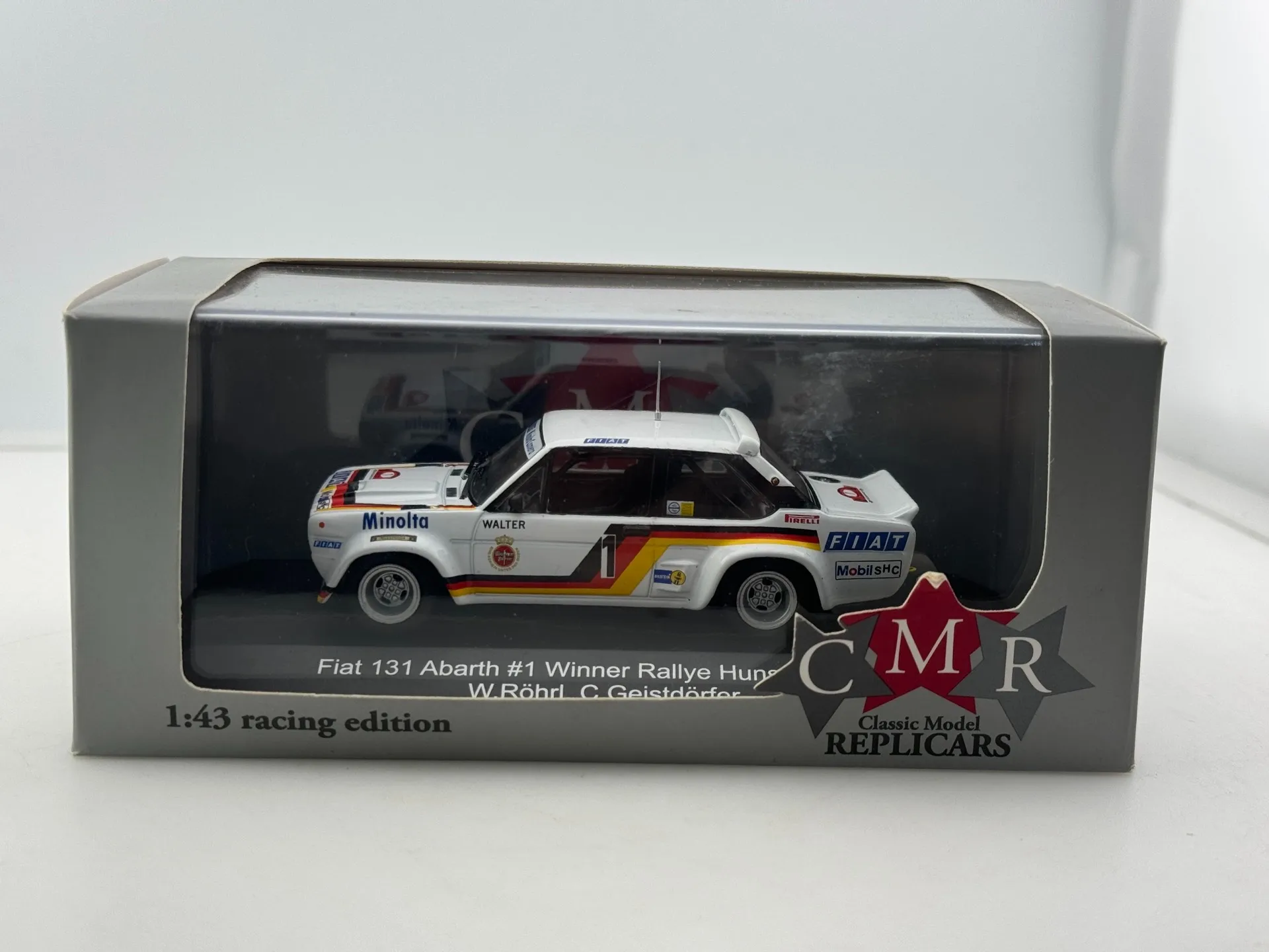 

Diecast CMR 1/43 Scale Fiat 131 Abarth #1 Alloy Car Model Collectible Toy Gift Souvenir Display Ornament